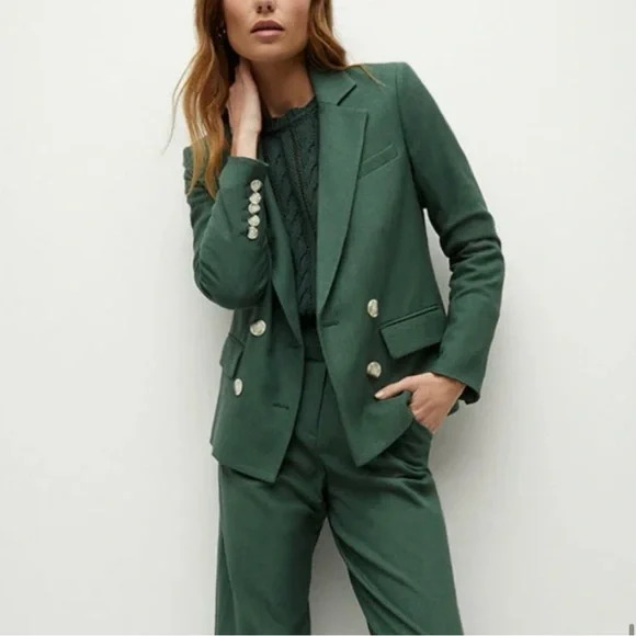 Veronica Beard Green Suit with Kona Dickey Jacket and Wide-Leg Pants (Like new) - Picture 2 of 14